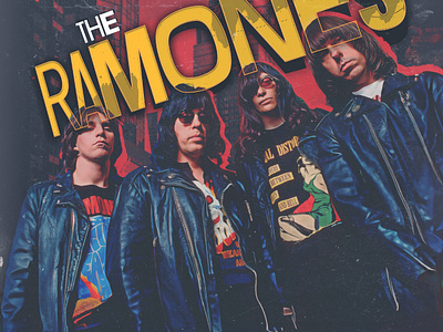 Ramones Poster band art graphic design music art music poster photoshop poster design ramones ramones poster