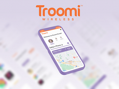 Troomi Smartphone OS and Parent Portal kidsafe phone nunito orange purple responsive website smartphone os troomi ui