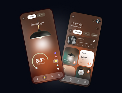 Smart Home App Design 3d animation branding graphic design home lights logo smart smarthome ui