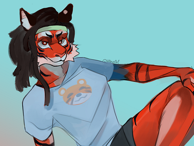 Tiger x Croc Sona COMMISSION