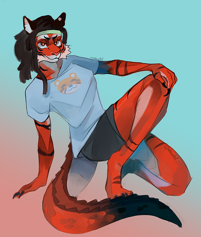 Tiger x Croc Sona COMMISSION