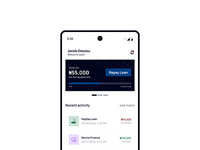 Loan App UI finance lending loan ui