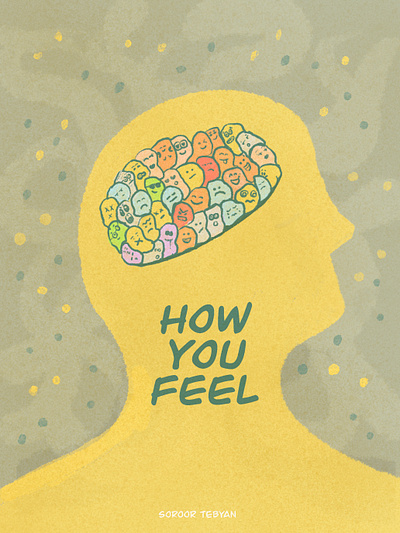 How you feel brain design drawing emotion emotional feeling graphic design human illustrates illustration minimal procreate psychology