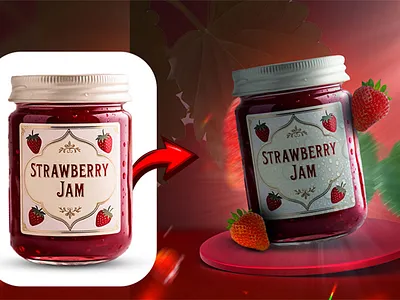 Product Manipulation Design 3d design adobe photoshop branding free psd free psd template graphic design jar manipulation manipulation manipulation design photo editing photo manipulation post post design poster poster design product design product manipulation product poster social media design strawberry manipulation