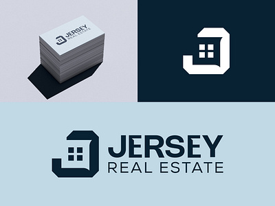 Jersey - Real Estate Logo Design branding business card construction construction logo home logo house logo identity j initial j letter logo j logo j monogram logo logo logo design logo designer logotype property logo real estate real estate agency real estate branding real estate logo