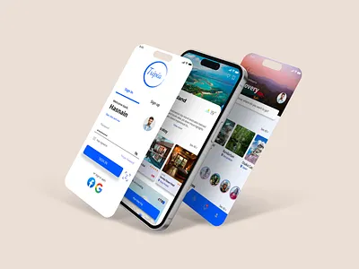 Tripia - Travel Mobile App app b2c design figma fly journey mobile planner startup tour travel trip ui ux vacation