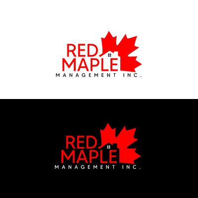 Red Maple Management Logo design.