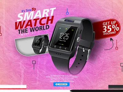 smart watch banner 3d animation branding design graphic design illustration logo motion graphics ui vector