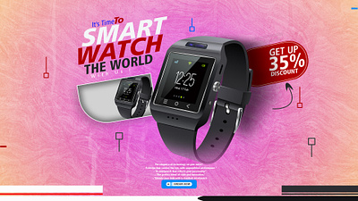 smart watch banner 3d animation branding design graphic design illustration logo motion graphics ui vector