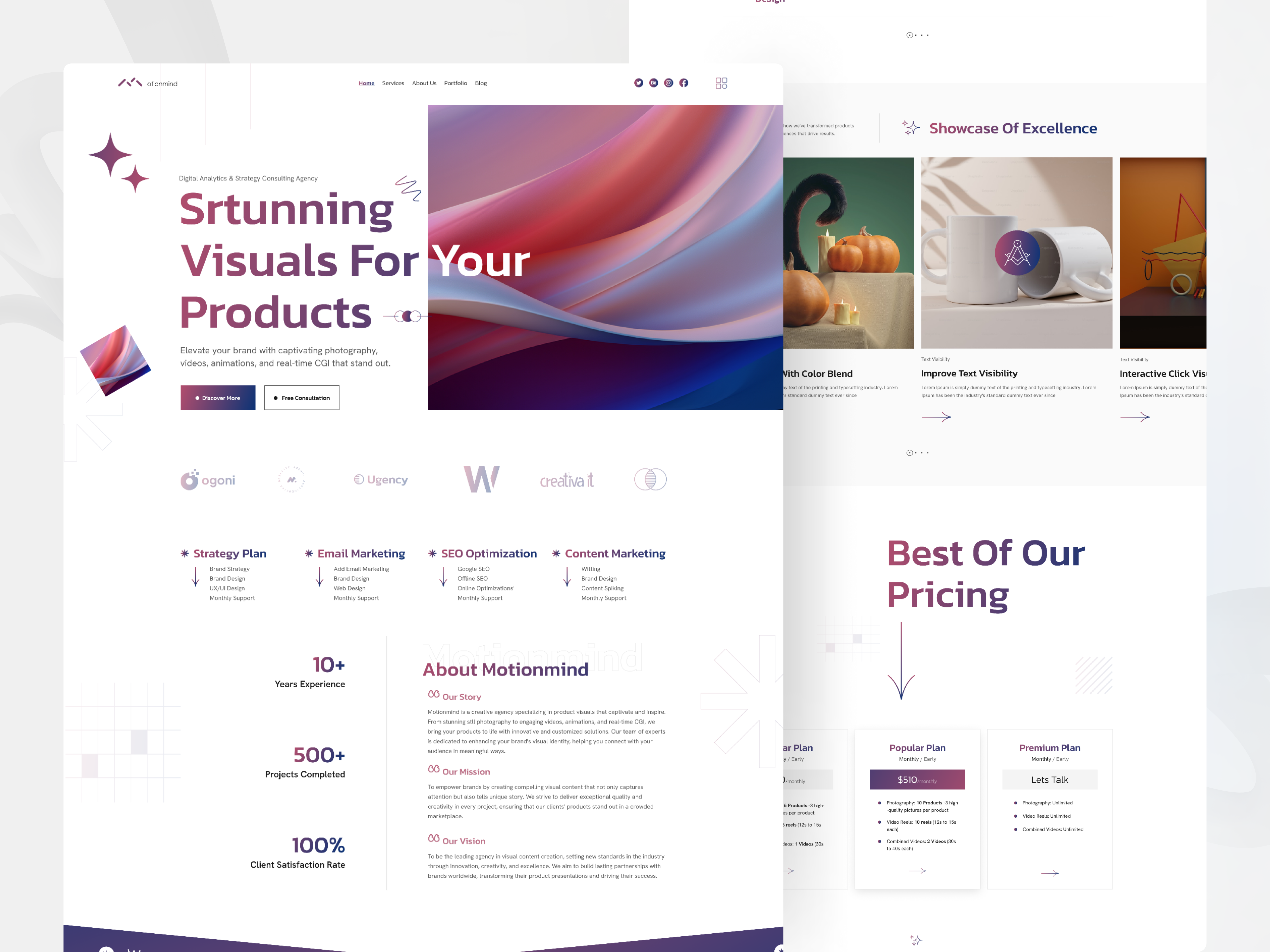 Digital Agency Landing Page agency website agency website design case study digital agency digital marketing agency landing apge product branding agency product design products photography saas ui design uiux ux drsign web design agency website design