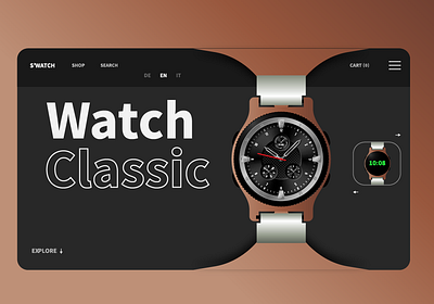 Watch Classic banner 3d animation banner ads branding classic design graphic design illustration logo motion graphics ui vector watch