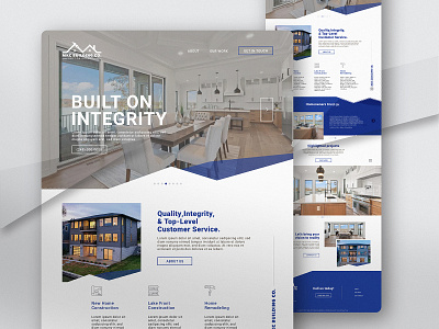 MKC Building Co - Web Design blue builders clean construction homepage indiana modern ui uiux ux web webdesign website