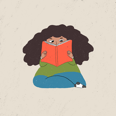 Girl Reading illustration