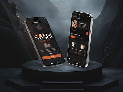 Sushirai - Sushi Restaurant Mobile App app design branding design graphic design illustration logo ui uiux ux web design