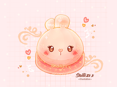 Tarta Rabbit by sailizv.v adorable adorable lovely artwork concept creative cute art design digitalart illustration