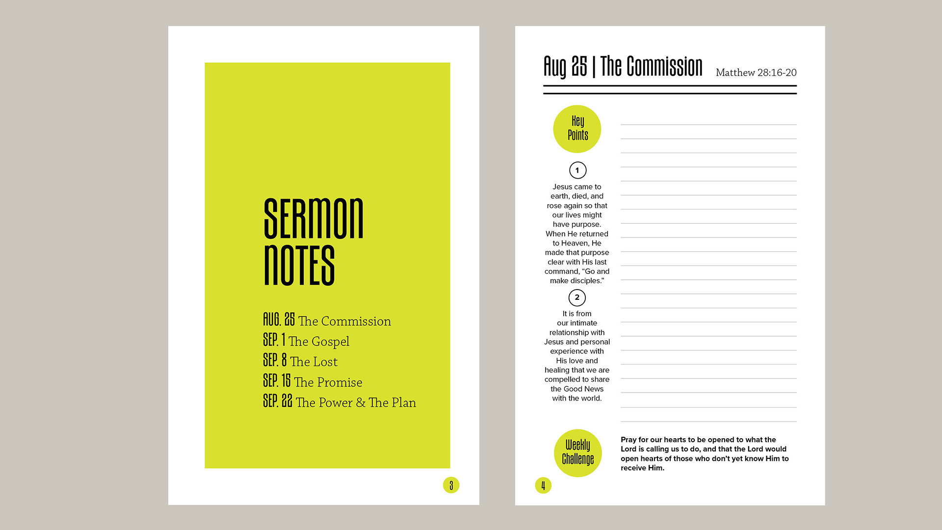 Sermon Series Guidebooks branding guidebook design sermon series design