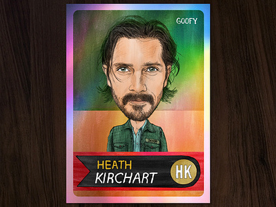 Heath Kirchart Holographic Trading Card art baseball basketball collectible drawing foil heath hobby hologram holographic illustration kirchart portrait skate skateboard skateboarding skateboards sports trading card watercolor