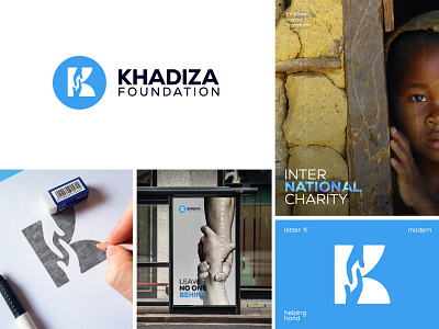 Khadiza Foundation a charity logo branding charity k k and helping hand letter k logo logodesign logoinspiration logos modern charity logo