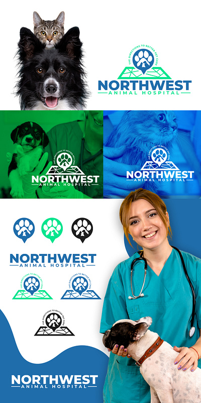 Northwest Animal Hospital Logo design