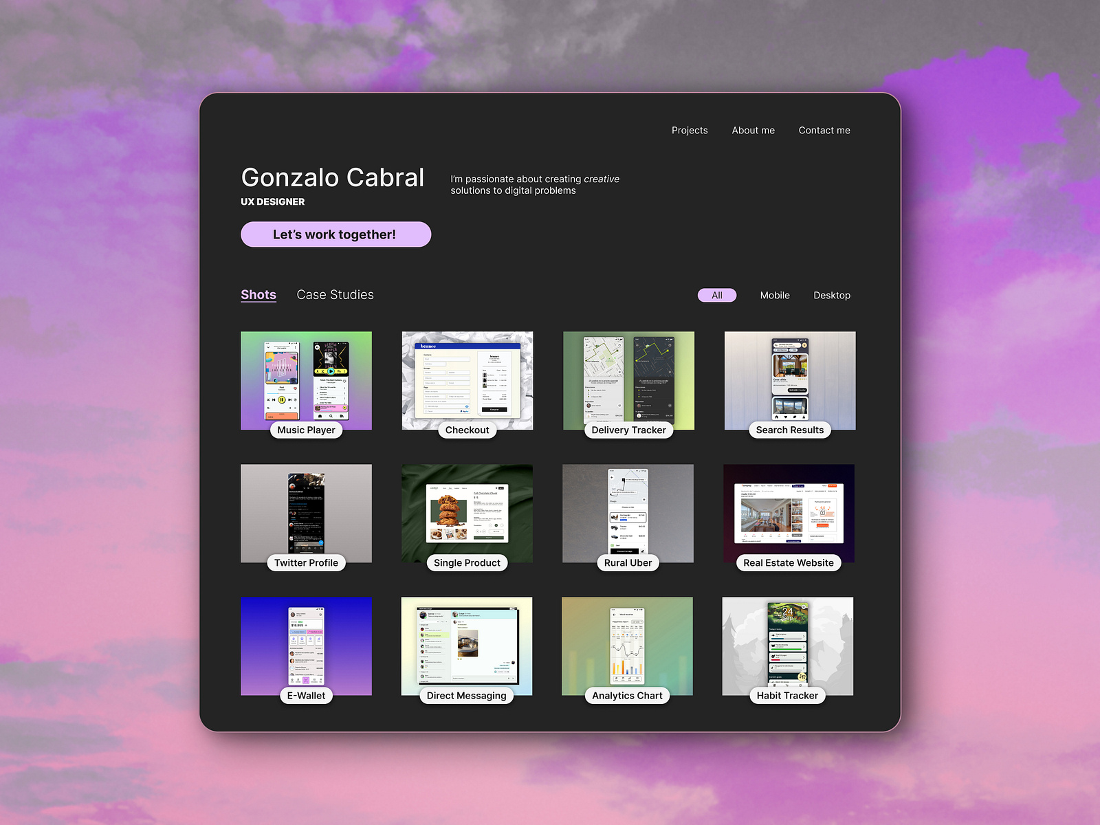Portfolio by Gonzalo Cabral on Dribbble