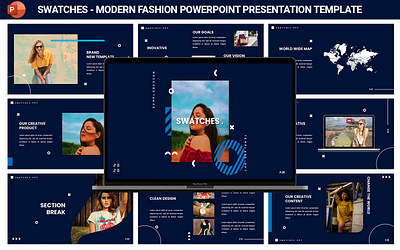 Swatches - Modern Fashion Presentation Template branding business clean creative design elegant fashion modern powerpoint presentation swatches template