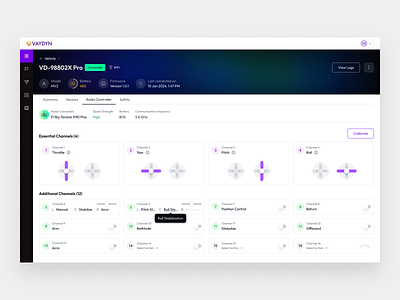 Drones' Radio Controller Switch Position Indication UI figma ui user experience user interface ux web web application