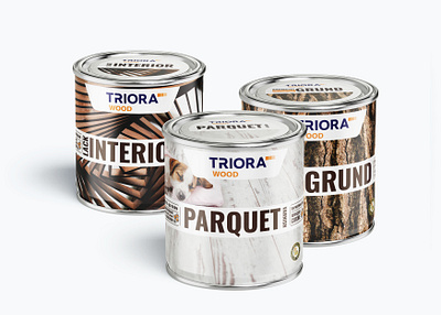 TRIORA WOOD: Modern Packaging Design Solution branding graphic design interior logo package packaging design paints varnish wood