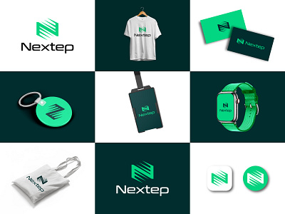 Nextep Logo - Letter N Logo Design, Branding, Brand Identity agency logo brand identity brand mark branding business company logo business logo company logo letter logo letter n logo logo logo design logo mark minimalist logo modern logo nextep startup business startup logo symbol visual identity