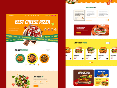 Fast Food YUMYUM - Web UI Design branding burger creative ecommerce fast food food fried chicken landing page pizza restaurant ui design uiux web web design website