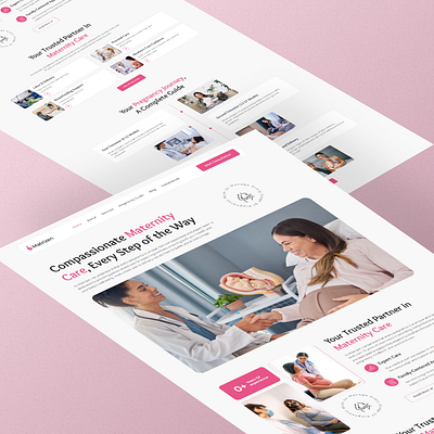 Matrizen : Maternity Care Landing Page chedule figma design hatch maternity healthcare design hospital ui design landing page maternity medical minimal design mother care ui parents patient pregnancy pregnant raddito trendy design ui user interface web design website design