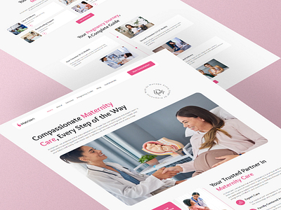 Matrizen : Maternity Care Landing Page chedule figma design hatch maternity healthcare design hospital ui design landing page maternity medical minimal design mother care ui parents patient pregnancy pregnant raddito trendy design ui user interface web design website design