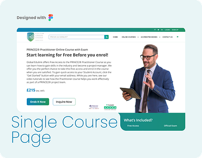 Single Educational Course app branding design educational graphic design single course page ui ux