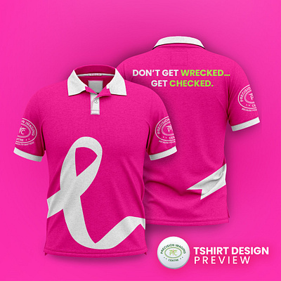 Precision imaging breast cancer month t shirt design.