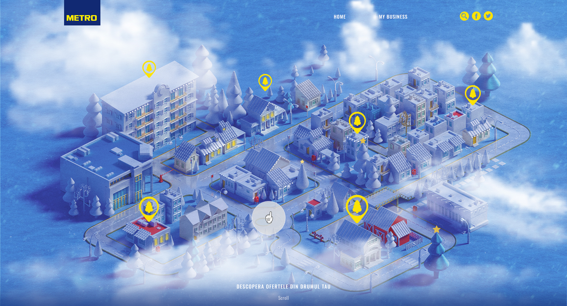 Metro - Promotional Landing Page art direction branding graphic design