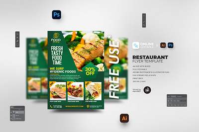 Restaurant Flyer aam aam360 aam3sixty branding concept design food flyer templates food menu flyer green food flyer illustration menu menus restaaurant flyers restaurant flyers