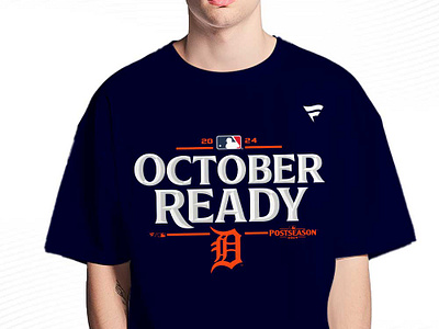 Detroit Tigers October Ready Shirt: 2024 MLB Playoff Gear graphic design