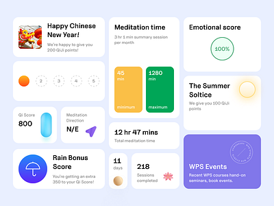 Meditation app widgets meditation app mental health ui widgets