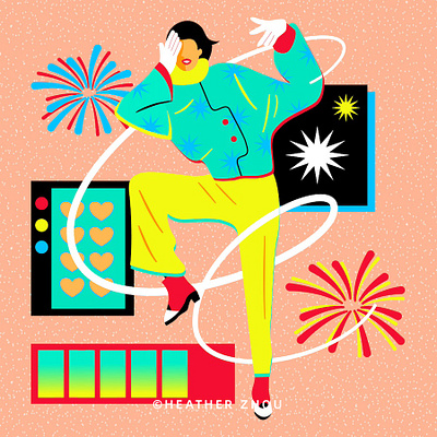 New Year New Energy art artist artwork character digital art fashion graphic design illustration vector vintage