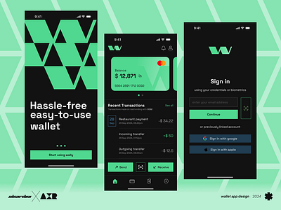 Wally: Straightforward digital wallet app design💳 efficient finance green mobile app design money money management simple ui design ui ux ux design wallet