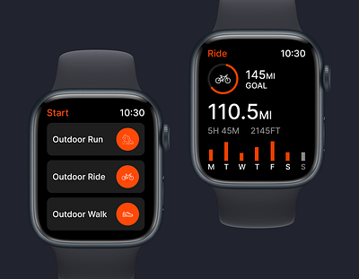 Apple Watch Fitness App Design app desgin apple watch apple watch fitness app fitness app ui ui design uiux ux watch