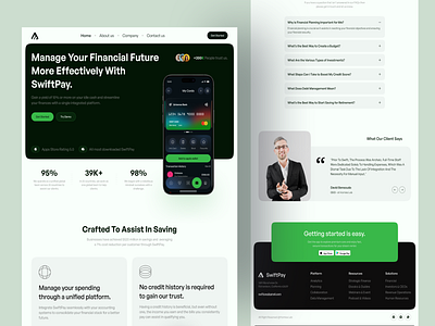 SwiftPay - Money Transfer Website b2b bank card business digital banking e wallet finance finance web financial fintech homepage homieslab landing page mobile banking money transfer platform saas startup ui website website design