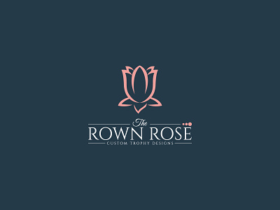 ROWN ROSE Logo Design (unused) beauty logo branding design for sale graphic design icon icon logo illustration letter logo logo logo design rose design rose logo rose logo design rown rose logo design trophy company logo