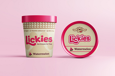 Lickies (Ice Cream for Dogs) branding graphic design logo