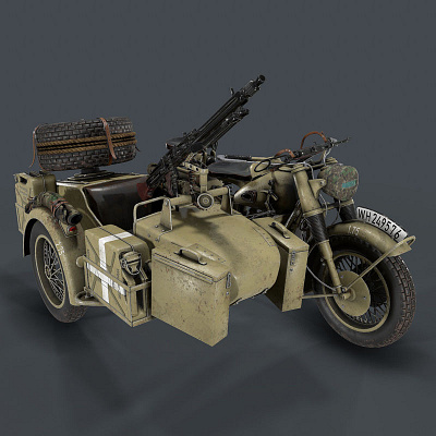 Motorcycle 3D model collection 3d 3d model motorcycle vehicle ww2