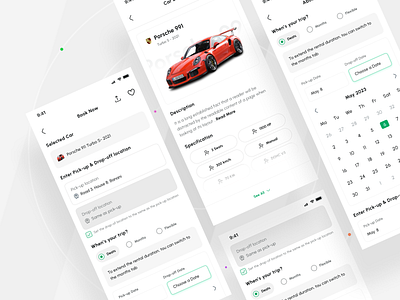 Car Booking App (Light Mode) app design dribbble app ui design modern ui trend ui ui designer uiux uiux designer ux designer