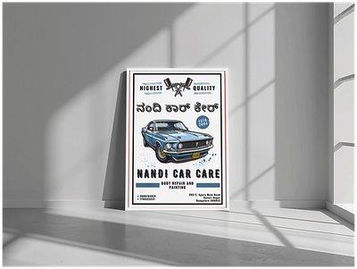 Marketing Poster for – Car Painting & Body Repair design graphic design marketing poster ui