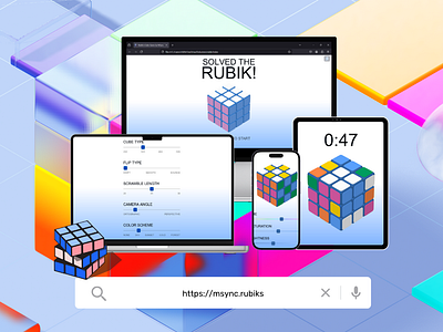 Development "Solved The Rubik!" Rubik's Cube Game Web Apps 3d animation branding css cube designer gamedeveloper gamedevelopment gamers graphic design html javascript logo programmer rubik rubiks ui webdeveloper webdevelopment website