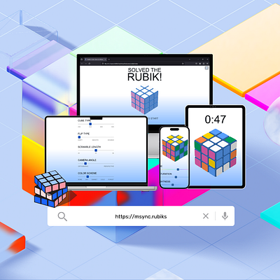 Development "Solved The Rubik!" Rubik's Cube Game Web Apps 3d animation branding css cube designer gamedeveloper gamedevelopment gamers graphic design html javascript logo programmer rubik rubiks ui webdeveloper webdevelopment website