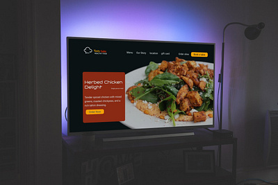 TastyTable(Dark) Homepage Web UI Design adobe xd cloud creative design designer figma follow us hero home home page muhammad salman scetion table tasty tastytable ui ui design web design web ui