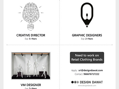 Career Opportunities at Design Dawat! creative directors designer hiring